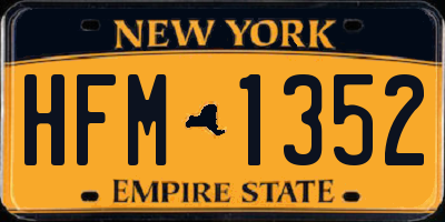 NY license plate HFM1352