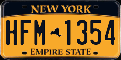 NY license plate HFM1354