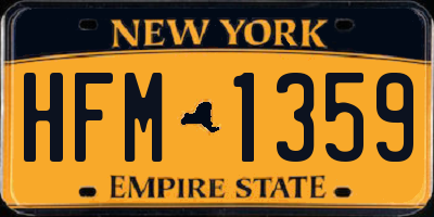 NY license plate HFM1359