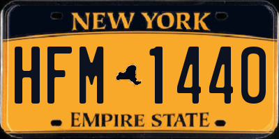 NY license plate HFM1440