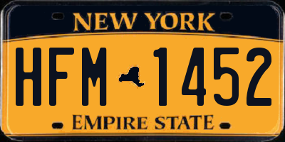 NY license plate HFM1452