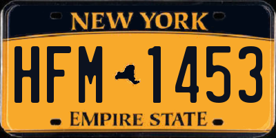 NY license plate HFM1453
