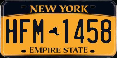 NY license plate HFM1458