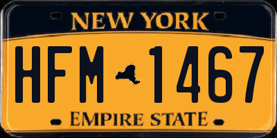 NY license plate HFM1467