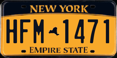 NY license plate HFM1471