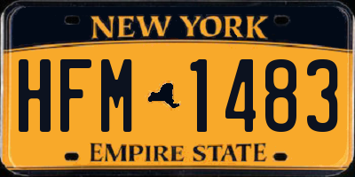 NY license plate HFM1483