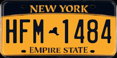 NY license plate HFM1484