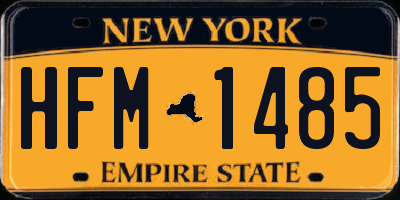 NY license plate HFM1485