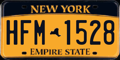 NY license plate HFM1528