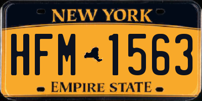 NY license plate HFM1563