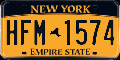 NY license plate HFM1574
