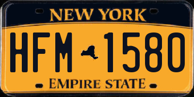 NY license plate HFM1580