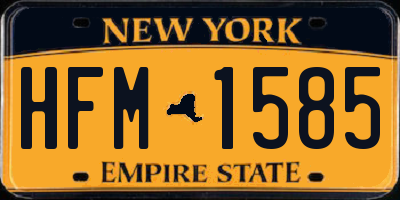 NY license plate HFM1585