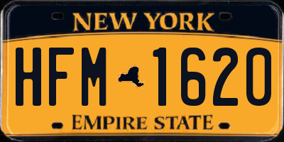 NY license plate HFM1620