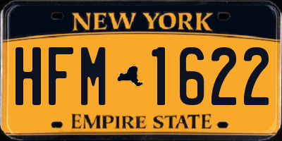 NY license plate HFM1622