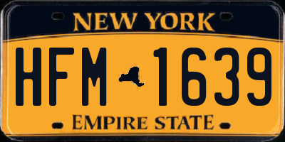 NY license plate HFM1639