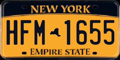 NY license plate HFM1655