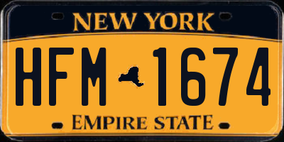 NY license plate HFM1674