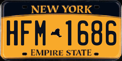 NY license plate HFM1686