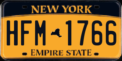 NY license plate HFM1766