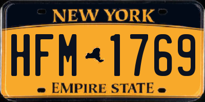 NY license plate HFM1769