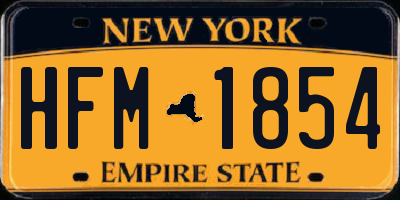 NY license plate HFM1854