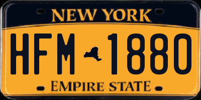 NY license plate HFM1880