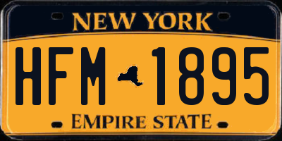 NY license plate HFM1895