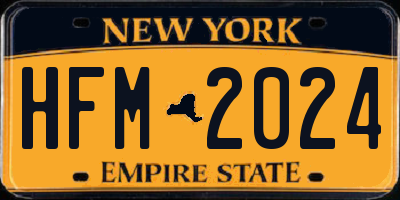 NY license plate HFM2024