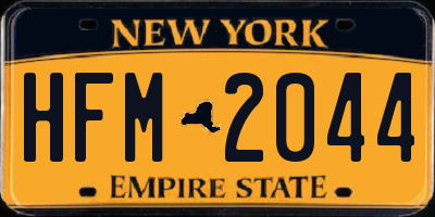 NY license plate HFM2044