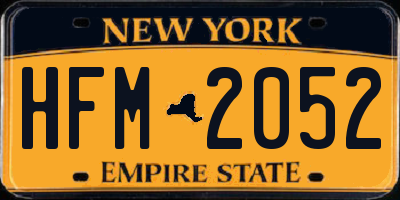 NY license plate HFM2052