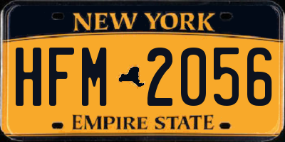 NY license plate HFM2056