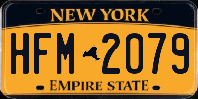 NY license plate HFM2079