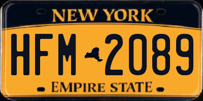 NY license plate HFM2089
