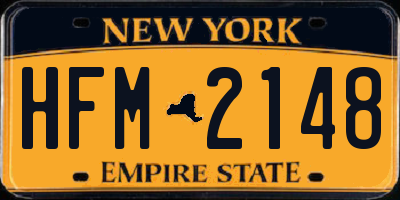 NY license plate HFM2148