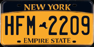NY license plate HFM2209