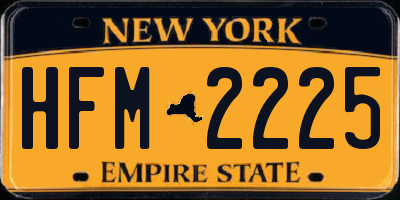 NY license plate HFM2225
