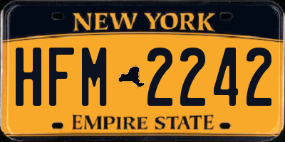 NY license plate HFM2242