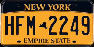 NY license plate HFM2249