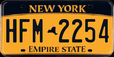 NY license plate HFM2254