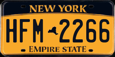NY license plate HFM2266