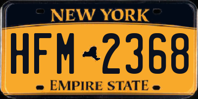 NY license plate HFM2368