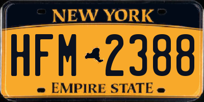 NY license plate HFM2388