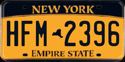 NY license plate HFM2396