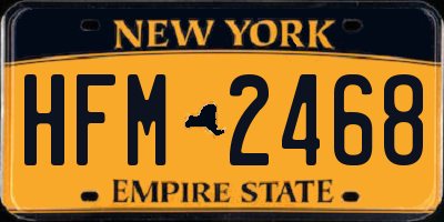 NY license plate HFM2468