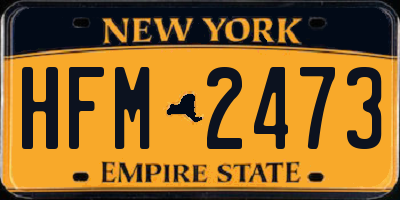 NY license plate HFM2473