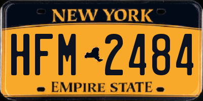NY license plate HFM2484