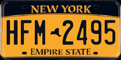 NY license plate HFM2495