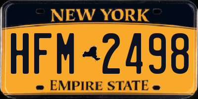 NY license plate HFM2498