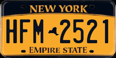 NY license plate HFM2521